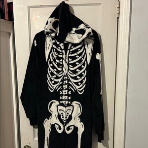 MAD Engine Black and White Skeleton onesie